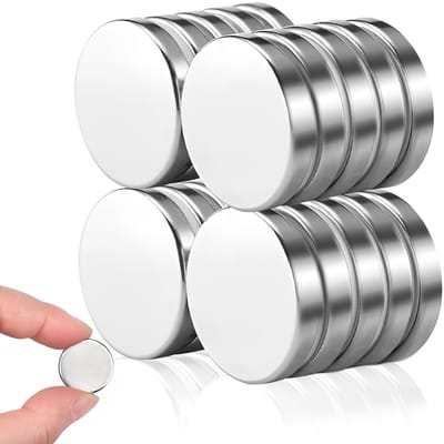 Dailygoods - Neodymium Magneten 20 x 3 mm - Extra Sterke Ronde Magneten voor Koelkast en DIY