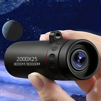 HD Monoculaire Telescoop 2000x25 – Krachtige Verrekijker voor Vogels Kijken, Sterrenkijken, Reizen & Outdoor – Compact en Draagbaar – Geschikt voor Wandelen, Vissen,Safari & Concerten