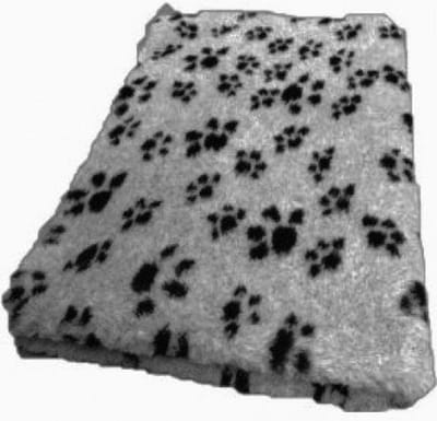 Vet Bed - Grijs + zwarte Voetprint - Hele Rol 10 Meter