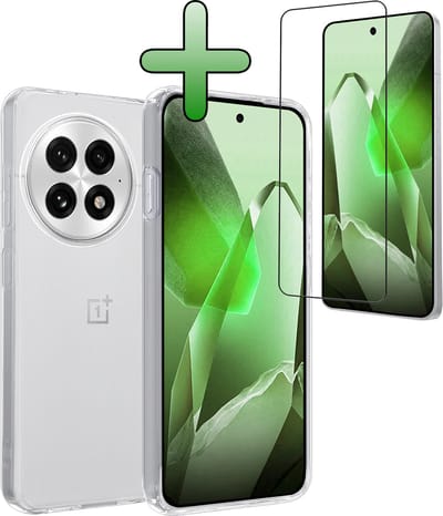 Hoesje Met Screenprotector - Geschikt voor OnePlus 13R - Sterk & Shockproof - Back Cover - Siliconen Case - Telefoon Hoes - Transparant