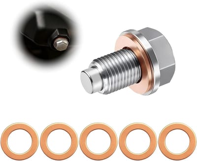 Motorolie Afvoerkap, Roestvrijstalen Afvoerbout met Koper O-Ring voor Auto-Oliehuis (m14x1.5), Duurzaam en Betrouwbaar Accessoire voor Motoronderhoud