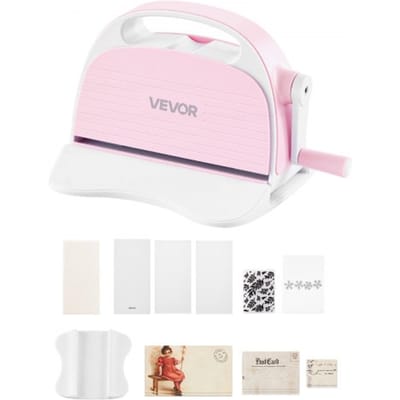 VEVOR Handmatige Stans- en Embossingmachine Set, 76 mm Snijbreedte, Inclusief Stansmallen, Embossingfolders, Papiervellen, Snijplaten, voor Scrapbooking, Kaarten Maken & Knutselen