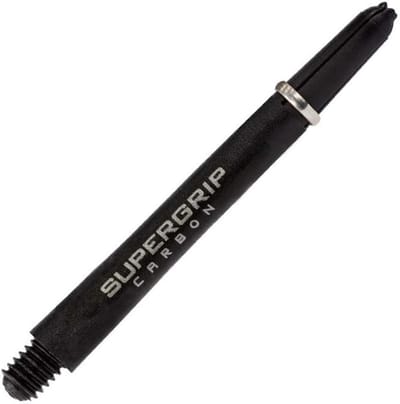 Carbon Dartpijlen Shafts Zwart/Zilver Universeel
