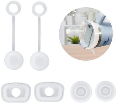 Allecto - Lekvrij Deksel Set - Siliconen Afdichtingen - Inclusief Rietjesdeksels - Wit - Bekeraccessoires - Geschikt voor StanleyCup - 6 Stuks