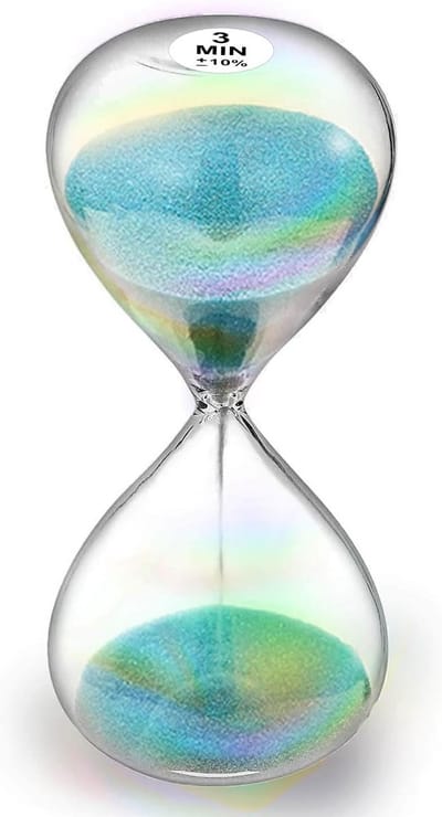 Zandloper 3 Minuten Turquoise - Decoratief Zandglas voor Thuis of Kantoor