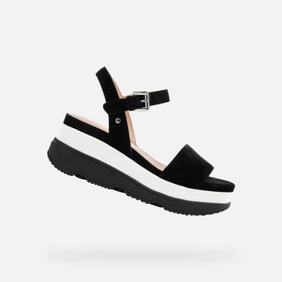 GEOX GARDENIA DAMES Sandalen - ZWART - Maat 38,5