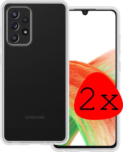 Hoesje 2 Stuks - Geschikt voor Samsung Galaxy A33 - Sterk & Shockproof - Case Siliconen - Back Cover - Telefoon Hoes - Transparant