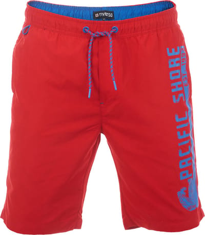 riverso Heren Short RIVJannik bequem Rood XXL Volwassenen Sportieve Zwembroek met Print