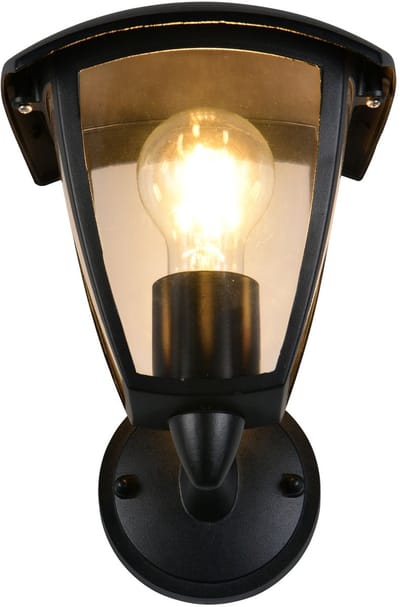 TRIO VENTA - Wandlamp - Zwart mat - excl. 1x E27 4 W - Wandmontage - Buitenverlichting - IP44
