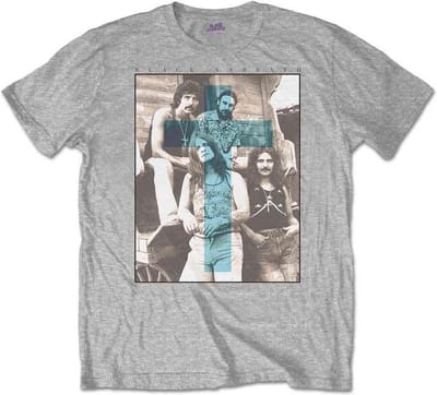 Black Sabbath - Blue Cross Heren T-shirt - S - Grijs