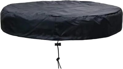 Deksel voor Gallon Trommel - Emmerdeksel Buitenopslag - Bescherming Buitenopslag - Stof- en Waterdicht - 261 x 207 cm - Zwart