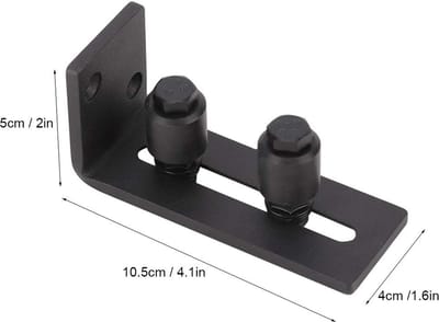Dailygoods- Vloergids - Verstelbare Carbon Stalen Ondergeleider - Geschikt voor 3 Inch Dikke Deuren - Ultra-Vloeiende Rollers - Eenvoudige Installatie - Duurzaam Ontwerp - Deurgids