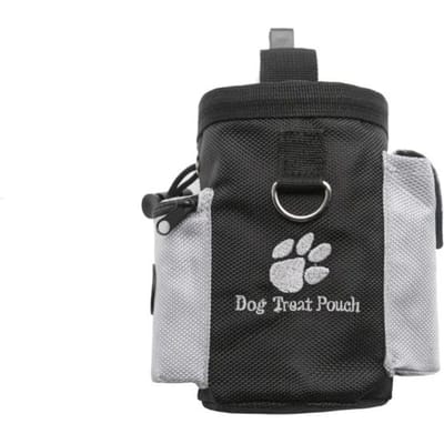Draagbare Voeding Buiten Huisdier Hond Traktatie Zak Draagbare Hondentraining Tassen Huisdier Snack Voedsel Container Puppy Snack Beloning Taille Zak zwart