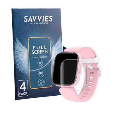 Savvies - Screenprotector voor Dwfit H39 1.4" - Folie Beschermfolie transparant volledig dekking 4 Stuks