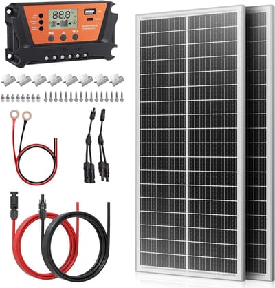 CLGP® Zonnepanelen Compleet Pakket - Zonnepaneel - Plat Dak - 100W