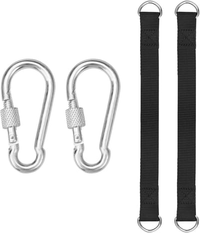 Schommelbevestiging Set - Hangmat Ophanging - Ontspannen Buiten - Eenvoudige Installatie - 2 Stuks - Zwart