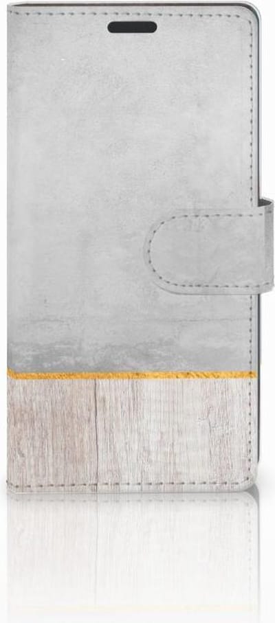 Sony Xperia Z3 Book Style Case Wood Concrete