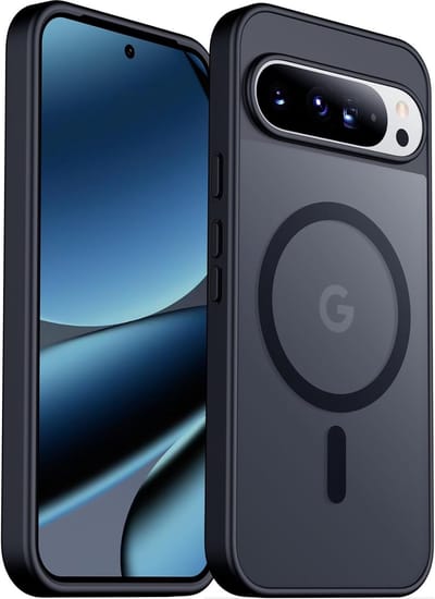 Casemania Hoesje Geschikt voor Google Pixel 10 Pro - Zwart - Matte Armor Back Cover - Geschikt voor MagSafe - Geschikt voor Pixelsnap