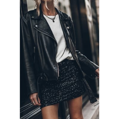 Mikuta The Black Sequin Skirt Black Größe: S | Miniröcke Outlet | Damen | Schwarz