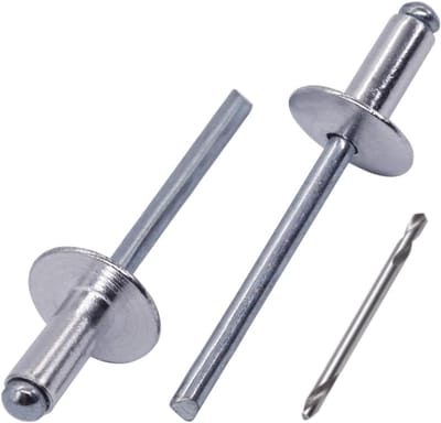 Grote flens aluminium blindklinknagels 5,0 x 12 mm - 50 stuks