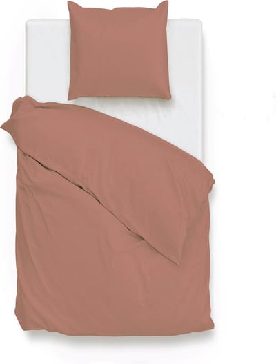 Zohome Satinado Dekbedovertrek - Eenpersoons - Katoensatijn - 140x200-220cm - Roze