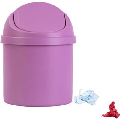 Dailygoods- Prullenbak 60 Liter - Mini Prullenbak - Herbruikbare Afvalbak - Zwenkdeksel - Kleine Afvalbak - Voor Thuis/Slaapkamer