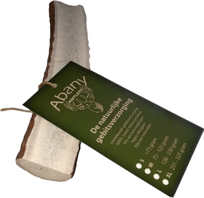 Abany antlers hertengewei split medium - kauwspeelgoed - vol mineralen + samples zalmsnack - Maat M (73-125 gram)- altijd verse voorraad - veilig kluiven - kauwmateriaal - hertengewei - honden kluif - honden bot - hondenlijn -