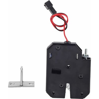 DC 12V Elektrische Bedieningsgrendel Ladeschakelslot Elektromagnetisch Slot Zonder Detectieschakelaar black
