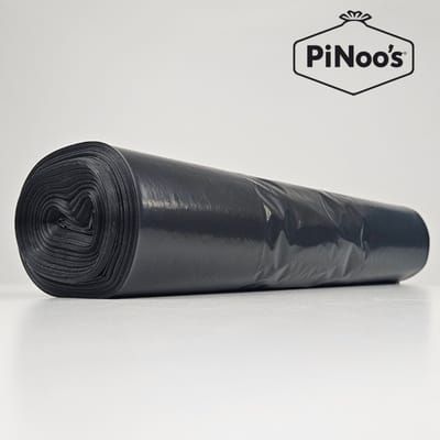 Zwarte Vuilniszakken 70 Liter | 2 rollen à 25 zakken - Gerecycled LDPE-plastic | 60 My | 57x100 cm - Stevige afvalzakken 70L, Extra sterke vuilniszakken 70L, Dikke vuilniszakken 70 liter (05710004170)