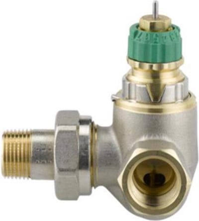 Danfoss Dynamic Valve thermostatische radiatorafsluiter dubbel haaks links 3/8 instelbaar debiet van 25 135 l/h RA DV
