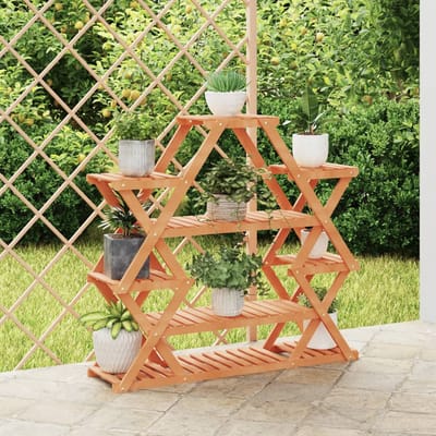 vidaXL - Plantenstandaard - 110x25x105 - cm - massief - vurenhout