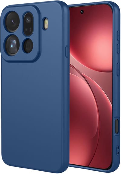 MobyDefend Hoesje - Geschikt voor Oppo Find X9 Pro - Matte Siliconen Backcover - Blauw