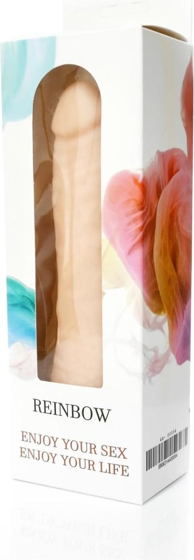 Bossoftoys - Rainbow - 12 Functies Realistische vibrator - Cyber leather - Extra speciaal flexibel materiaal - Beige - 18,5 cm - 44-00004