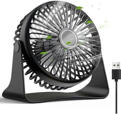 fan-Deze 5-inch USB-clipventilator heeft een ingebouwde 5000mAh-batterij, waardoor het een draagbare mini-bureauventilator is met 3 snelheidsstanden, 360° rotatie in beide richtingen en een USB-kabel. Hij is geschikt voor thuis- en kantoorgebruik.