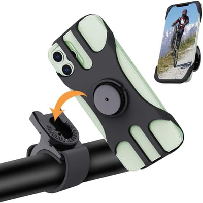 TOVBMUP Telefoonhouder - Fietstelefoonhouder - Draaibaar - Universeel - Geschikt voor e-scooters, mountainbikes, scooters, sportmotoren - Compatibel met smartphones van 4,5-7 inch
