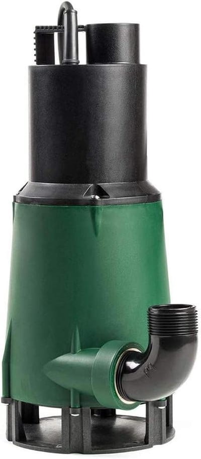 Dompelpomp Vuilwater - Afvoerpomp Vuilwaterpomp - Kelder Leegpompen - Grote Doorvoer - 15 m³/uur - Groen