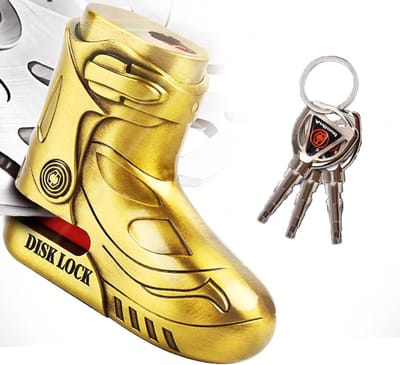 Schijfremslot - Motorfiets slot - Diefstalpreventie - Waterdicht roestvrij - Mini formaat - Zilver