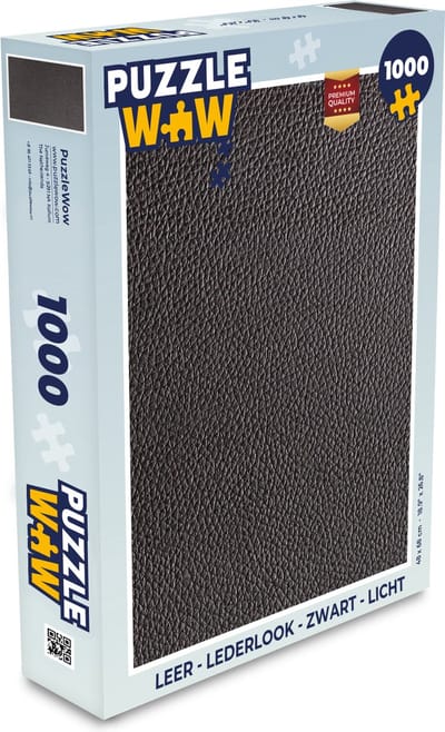 Puzzel Leer - Lederlook - Zwart - Licht - Legpuzzel - Puzzel 1000 stukjes volwassenen