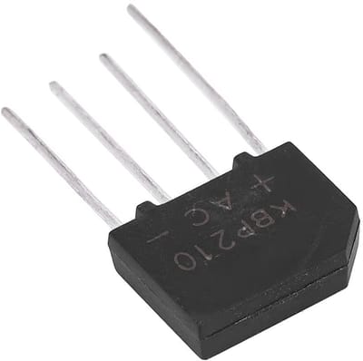 Gelijkrichter Brug - Diodebrug - Elektronica Projecten - 1000V 2A - 4 x 3 x 1 cm