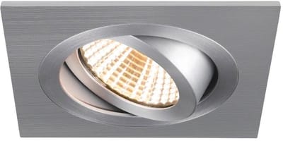 SLV inbouwspot vierkant kantelbaar zaagmaat 75mm aluminium (1007350)