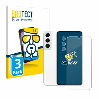 Screenprotector 3 Stuks voor Samsung Galaxy S22 Enterprise Edition (Voor+Camera) Beschermglas transparant