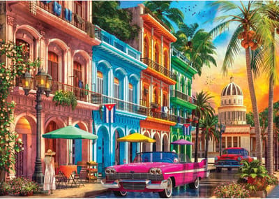 Puzzel 1500 Stukjes: Prachtige Zonsondergang op Havana | Groot Formaat