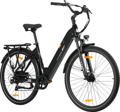 TTGO C3 SE 28 INCH Elektrische Stadsfiets - 250W Motor - 36V 18Ah Accu - Aluminium Lage Instapframe - 28×2.0 Inch Wielen - Shimano 7 Versnellingen - Max Bereik 80-120km - Zwart