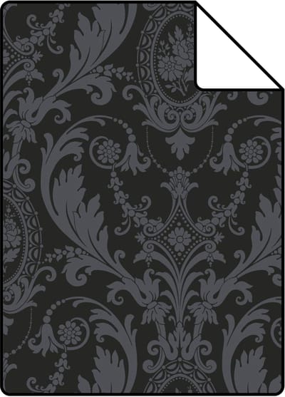 Proefstaal Origin Wallcoverings behang ornamenten zwart - 26,5 x 21 cm - 346218-S