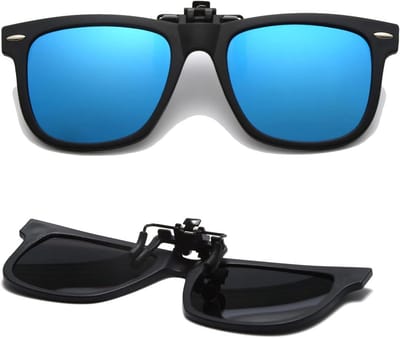 Gepolariseerde Clip-on Zonnebril voor Kinderen en Tieners Vierkante Flip-up Bril