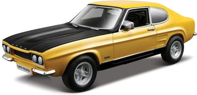 Bburago Ford Capri RS2600 1970 - geel/zwart - schaalmodel - modelauto - schaal 1:32
