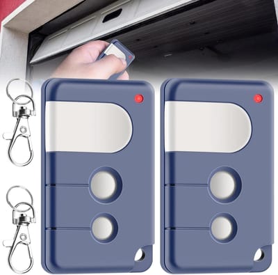 2 Stuks Garage Deuropener: Handzender voor Garage Deuren, Compatibel met Diverse Modellen, Draadloze Afstandsbediening, 433.92MHz Garage Toegangssystemen