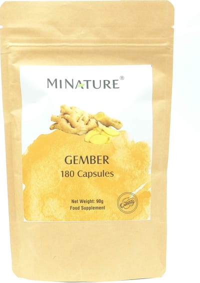 Gember Capsules 180 stuks - 450mg Poeder van Gemberwortels per Vegan Capsule - Ginger Root - 100% Plantaardig
