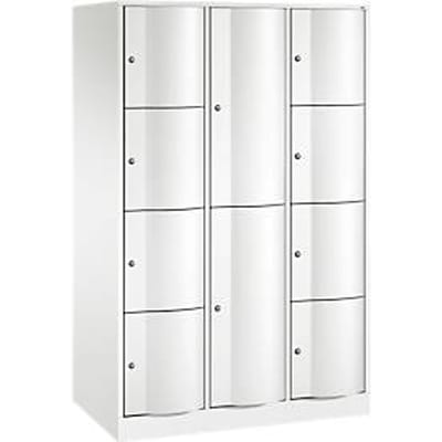 C+P combikast Resisto, 3 vakken, 10 vakken, B 1148 x D 640 x H 1950 mm, verkeerswit