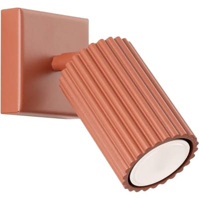 Sollux Lighting Wandlamp Karbon - GU10 - rode oker - aluminium - 8x8x16cm